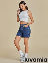 LUVAMIA Active Comfy Elastic Relaxed Fit Lounge Unlined Women Walkshorts