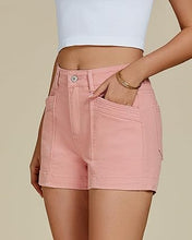 luvamia Jean Shorts for Women High Waisted Stretchy Denim Jorts Trendy Casual Distressed Cut Off Shorts with Pockets