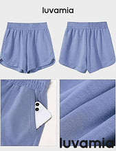 LUVAMIA Women's Brief High-Waisted Elastic-Waist Athletic Wide-Leg Shorts