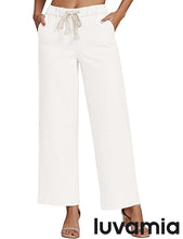 Women's High Rise Wide Leg Free Moving Stretch Ripped Jeans Pants Office-Friendly