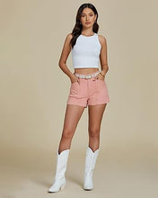 luvamia Jean Shorts for Women High Waisted Stretchy Denim Jorts Trendy Casual Distressed Cut Off Shorts with Pockets