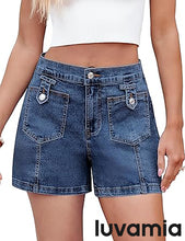 LUVAMIA Women's Lounge Lightweight Shorts High Rise Popular Summer Pocket Trendy Shorts