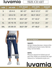 luvamia Straight Leg Jeans for Women Trendy Cropped High Waisted Cuffed Hem Stretchy Boyfriend Capri Jeans with Pockets