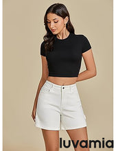 LUVAMIA Active Comfy Elastic Relaxed Fit Lounge Unlined Women Walkshorts