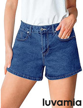 luvamia Jean Shorts for Women High Waisted Trendy Summer Casual Wide Leg Stretchy Denim Jorts Distressed Cut Off Shorts