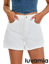 luvamia Jean Shorts for Women Trendy High Waisted Denim Shorts Carpenter Stretchy Summer Casual Mom Cut Off Jeans Shorts