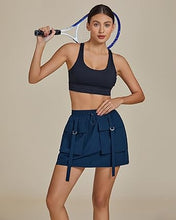 luvamia Skorts for Woman High Waisted Cargo Pocket Elastic Waist Fast Dry Casual Hiking Tennis Sports Skirts with Shorts