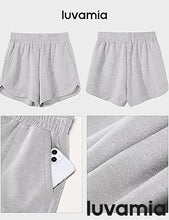 LUVAMIA Women's Brief High-Waisted Elastic-Waist Athletic Wide-Leg Shorts