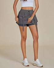 luvamia Skorts for Woman High Waisted Cargo Pocket Elastic Waist Fast Dry Casual Hiking Tennis Sports Skirts with Shorts