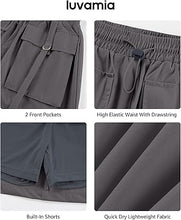 luvamia Skorts for Woman High Waisted Cargo Pocket Elastic Waist Fast Dry Casual Hiking Tennis Sports Skirts with Shorts