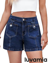 LUVAMIA Women's Lounge Lightweight Shorts High Rise Popular Summer Pocket Trendy Shorts
