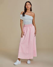 LUVAMIA Women's Summer Long Lightweight Flowy Skirt Stripe Maxi Fashion
