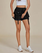luvamia Skorts for Woman High Waisted Cargo Pocket Elastic Waist Fast Dry Casual Hiking Tennis Sports Skirts with Shorts