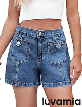 LUVAMIA Women's Lounge Lightweight Shorts High Rise Popular Summer Pocket Trendy Shorts