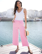 luvamia Wide Leg Jeans for Women High Waisted Cropped Pull On Jeans Elastic Wasit Drawstring Stretch Denim Trouser Pants