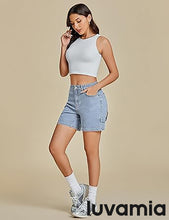 LUVAMIA Active Comfy Elastic Relaxed Fit Lounge Unlined Women Walkshorts