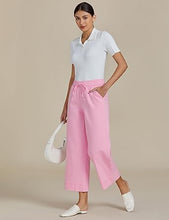 luvamia Wide Leg Jeans for Women High Waisted Cropped Pull On Jeans Elastic Wasit Drawstring Stretch Denim Trouser Pants