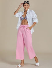luvamia Wide Leg Jeans for Women High Waisted Cropped Pull On Jeans Elastic Wasit Drawstring Stretch Denim Trouser Pants