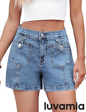 LUVAMIA Women's Lounge Lightweight Shorts High Rise Popular Summer Pocket Trendy Shorts