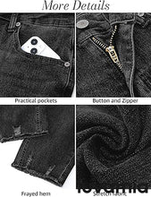 luvamia Jean Capri Pants for Women High Waisted Ripped Skinny Jeans Stretchy Denim Capris Cropped Jeggings with Pockets