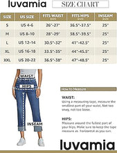 luvamia Straight Leg Jeans for Women Trendy Cropped High Waisted Cuffed Hem Stretchy Boyfriend Capri Jeans with Pockets