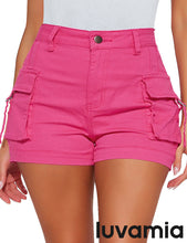 luvamia Jean Shorts for Women Trendy High Waisted Denim Shorts Carpenter Stretchy Summer Casual Mom Cut Off Jeans Shorts