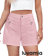 LUVAMIA Women's Lounge Lightweight Shorts High Rise Popular Summer Pocket Trendy Shorts