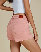 luvamia Jean Shorts for Women High Waisted Stretchy Denim Jorts Trendy Casual Distressed Cut Off Shorts with Pockets