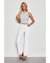 LUVAMIA Women's Straight Regular Stretch Denim High Rise Jeans