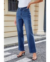 LUVAMIA Women's Straight Regular Stretch Denim High Rise Jeans