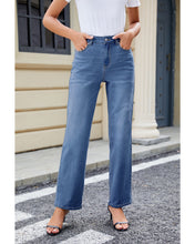 LUVAMIA Women's Straight Regular Stretch Denim High Rise Jeans