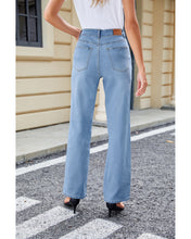 LUVAMIA Women's Straight Regular Stretch Denim High Rise Jeans