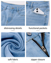 LUVAMIA Women's Straight Regular Stretch Denim High Rise Jeans