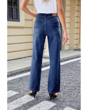 LUVAMIA Women's Straight Regular Stretch Denim High Rise Jeans