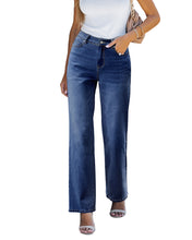 LUVAMIA Women's Straight Regular Stretch Denim High Rise Jeans