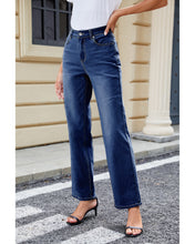 LUVAMIA Women's Straight Regular Stretch Denim High Rise Jeans