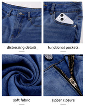 LUVAMIA Women's Straight Regular Stretch Denim High Rise Jeans