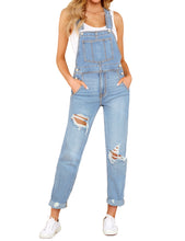 luvamia Women's Casual Stretch Adjustable Denim Bib Overalls Jeans Pants Jumpsuits