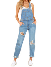 luvamia Women's Casual Stretch Adjustable Denim Bib Overalls Jeans Pants Jumpsuits