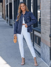 luvamia FleXclusive Denim Shirts for Women Long Sleeve Button Down Chambray Relaxed Fit Western Jean Shirts Casual Collared Jean Top