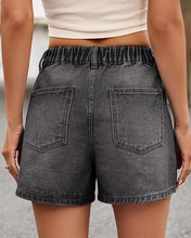 luvamia FleXclusive Jean Shorts for Women High Waisted Baggy Wide Leg Elastic Waist Mom Denim Shorts 4" Inseam Casual Summer Jorts