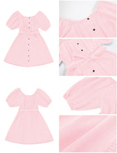 luvamia Denim Dress for Women Off The Shoulder Dresses Puff Sleeve Elastic Waist A Line Short Western Jean Dress Belted