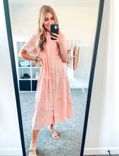 luvamia Denim Dress for Women Button Down Long Jean Shirt Vacation Dresses Babydoll Tiered Casual Summer