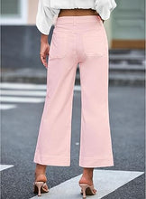 luvamia Wide Leg Jeans for Women Trendy High Waisted Flare Jeans Cropped Denim Pants Stretchy Baggy with Patch Pockets