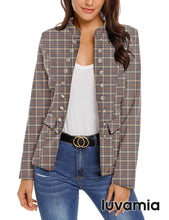 luvamia Women's Open Front Long Sleeves Work Blazer Casual Buttons Jacket Suit