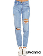 luvamia Women's Casual Ripped Boyfriend Jeans Distressed Stretch Denim Jean Pants