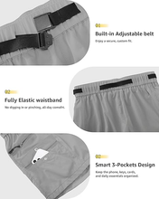 luvamia Cargo Shorts for Women Mid Thigh High Rise Lightweight Quick Dry Hiking Shorts Women Zipper Pockets with Belt