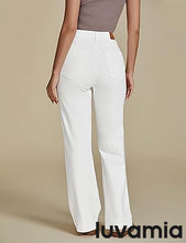 LUVAMIA High Waisted Slim Wide Leg Women Regular fit Full Length