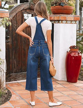 LUVAMIA Women Sleeveless Adjustable Strap One Piece Casual Denim Harem Overall