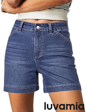 luvamia FleXclusive Jean Shorts for Women High Waisted Trendy Stretchy Denim Shorts 5 Inch Inseam Summer Casual Jorts with Pockets